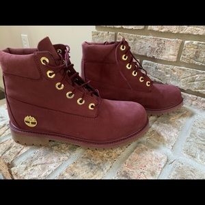 Timberland boots, maroon
